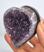Amethist met agaat hart
