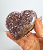 Amethist met agaat hart