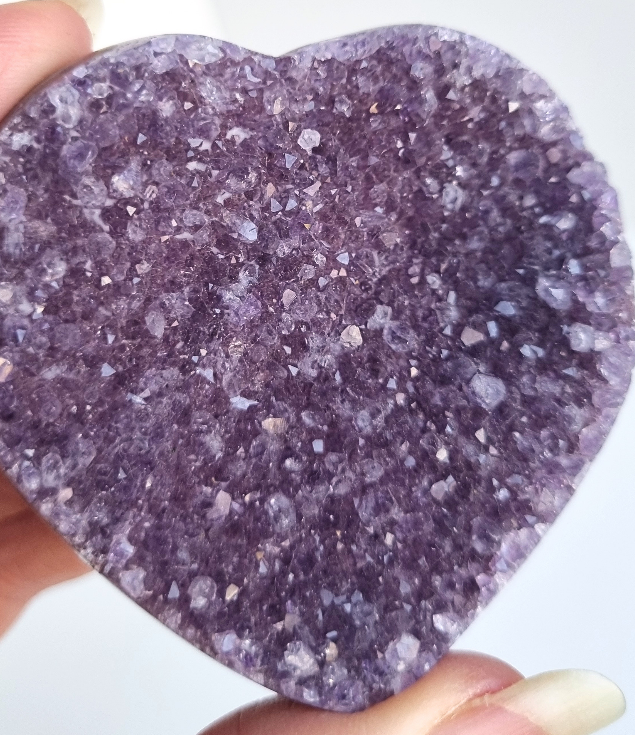 Amethist met agaat hart