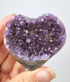 Amethist met agaat hart