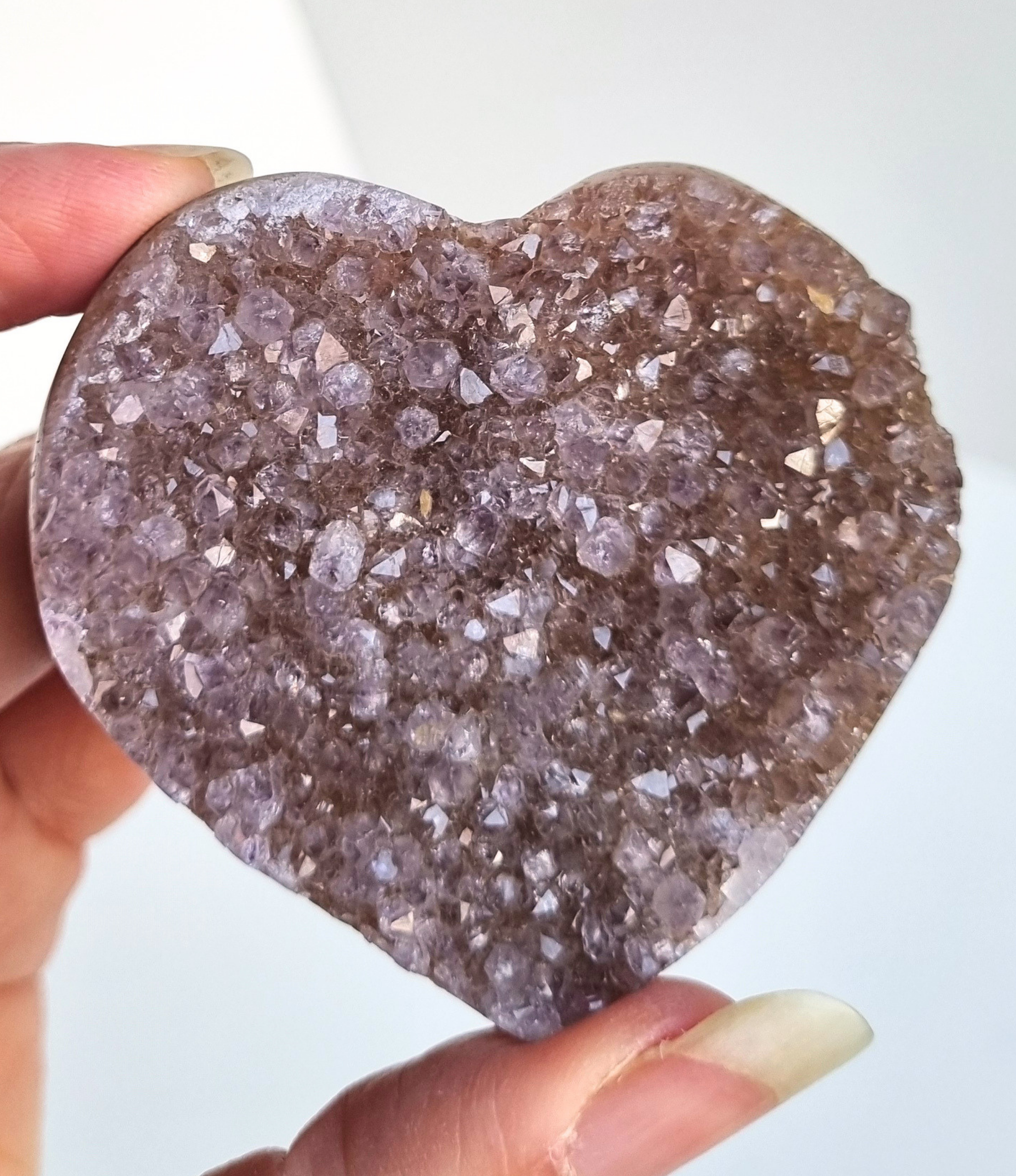 Amethist met agaat hart