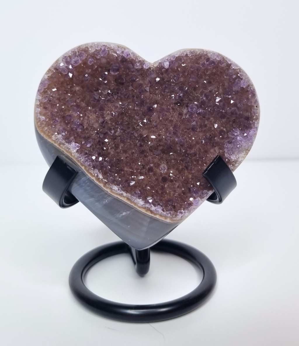 Amethist met agaat hart