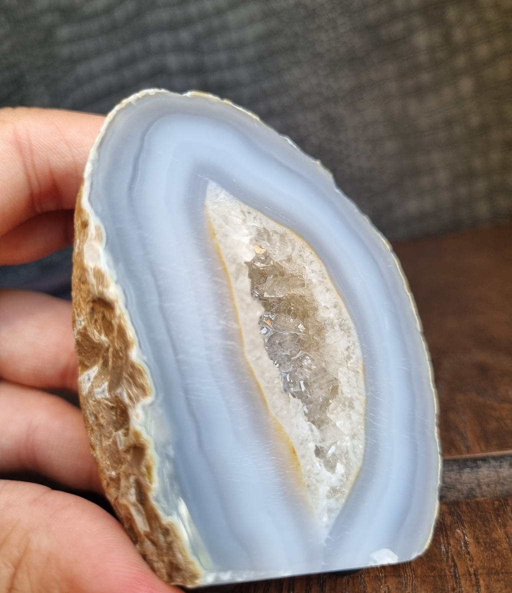 Agaat geode op standvlak