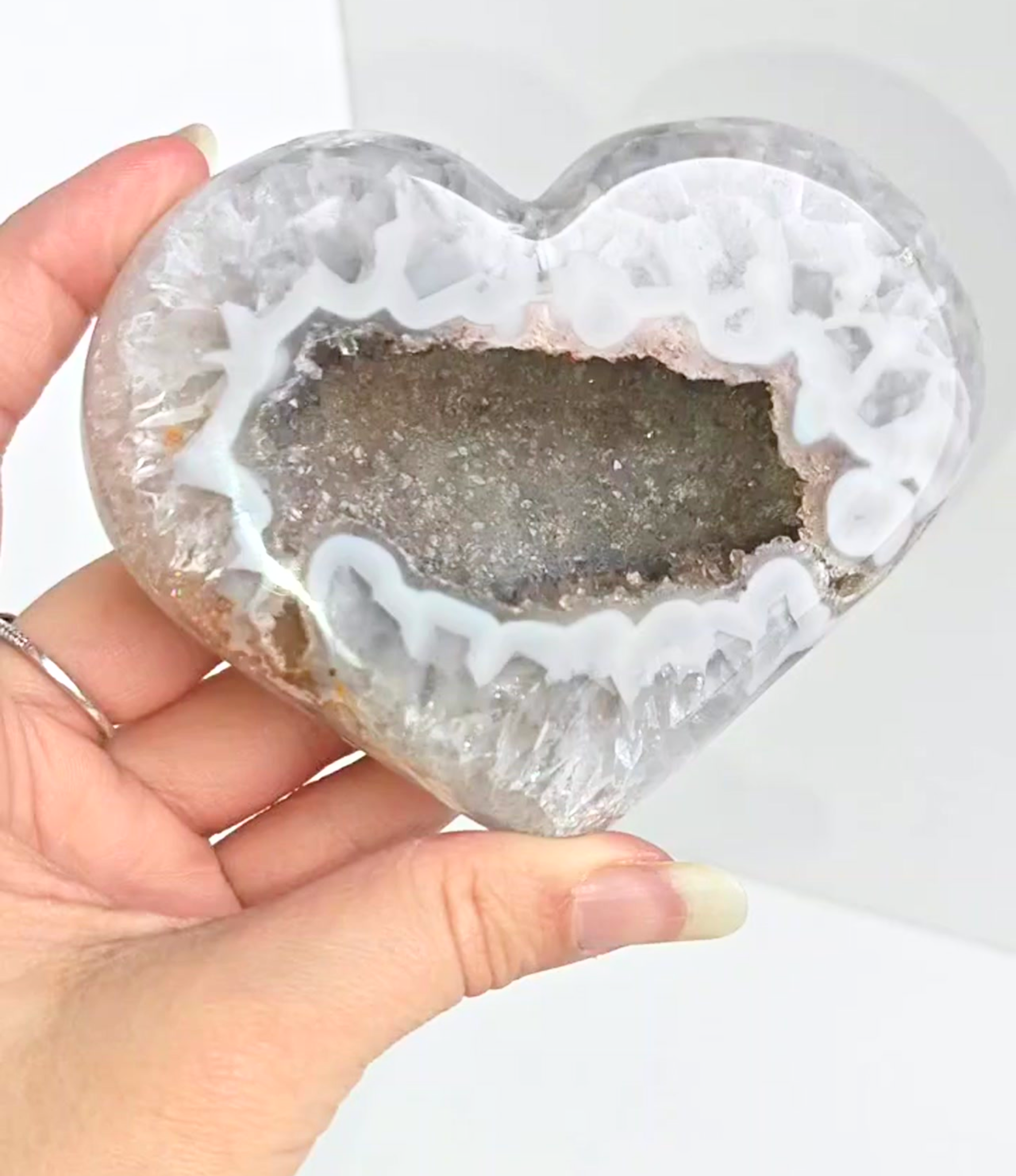 Agaat hart op standaard