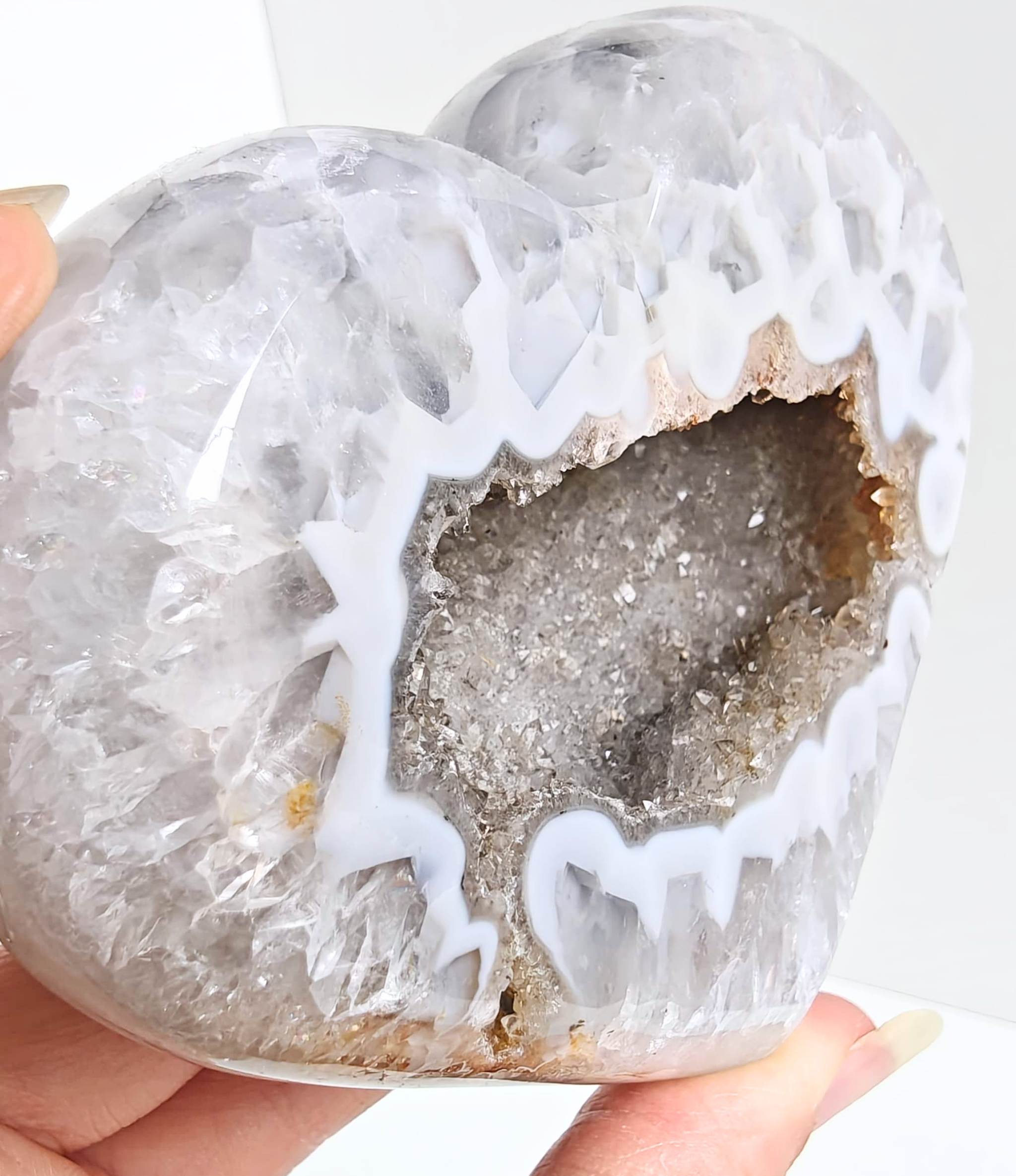 Agaat hart op standaard