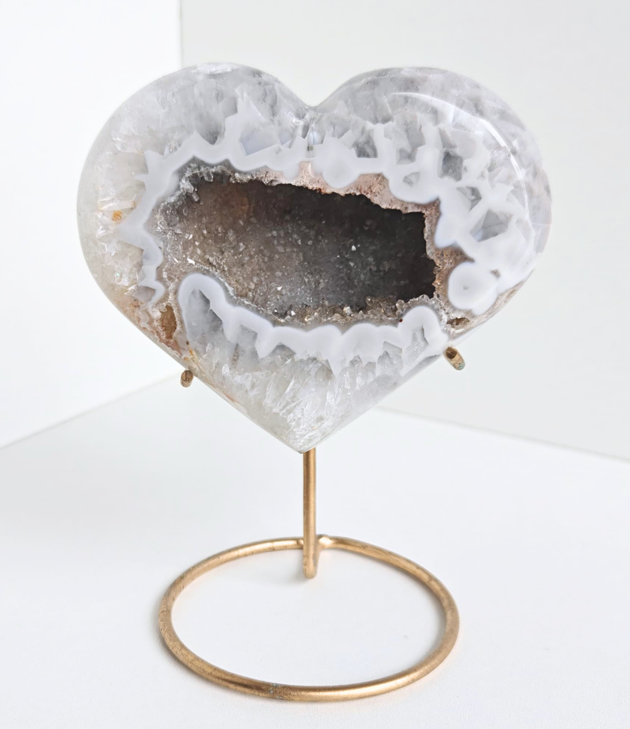 Agaat hart op standaard