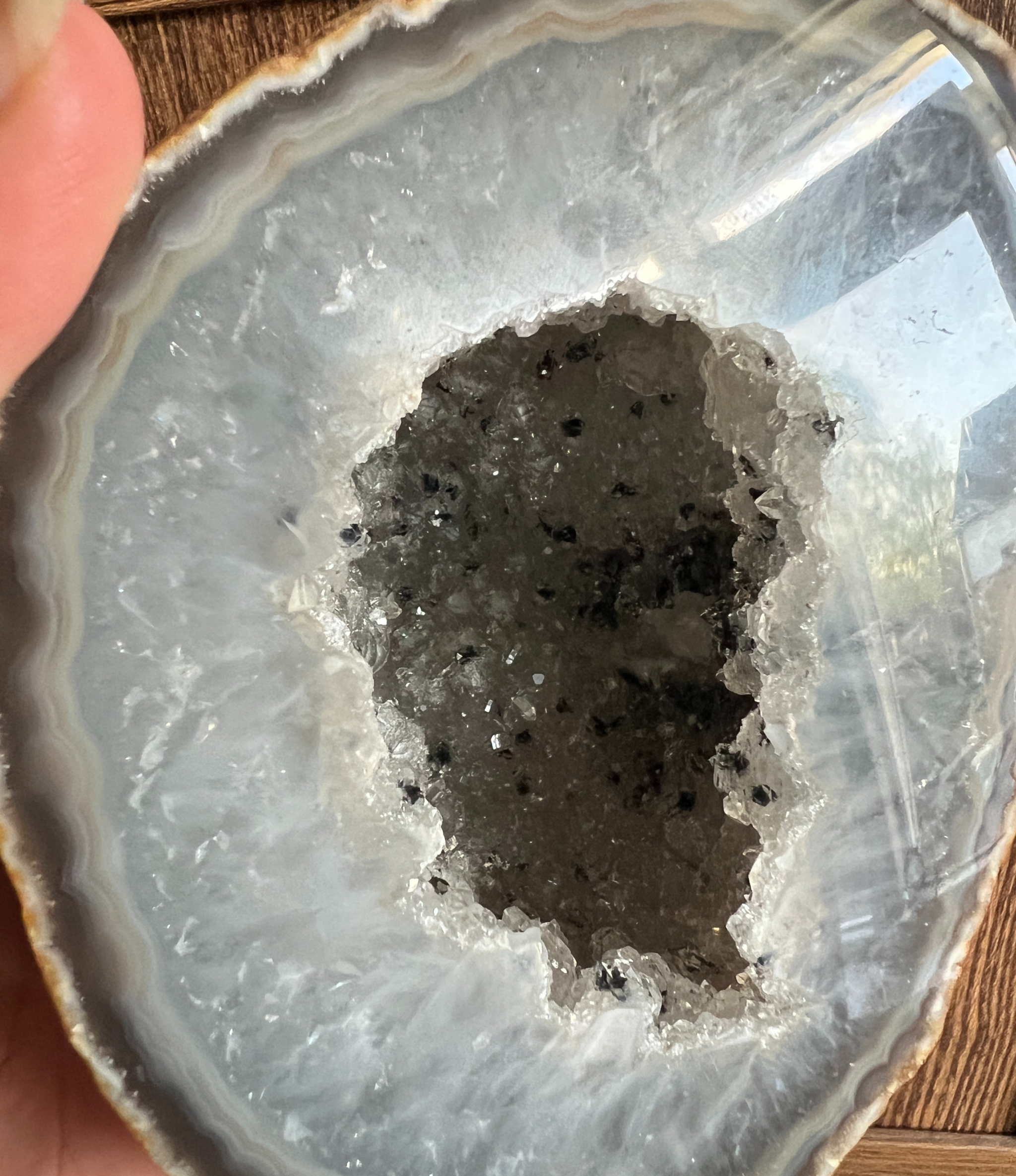 Agaat op standaard druzy