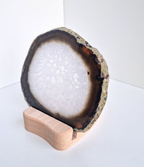 Agate disc with tealight holder