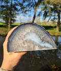 Agate tea light holder