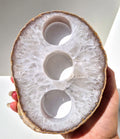 Agate tea light holder