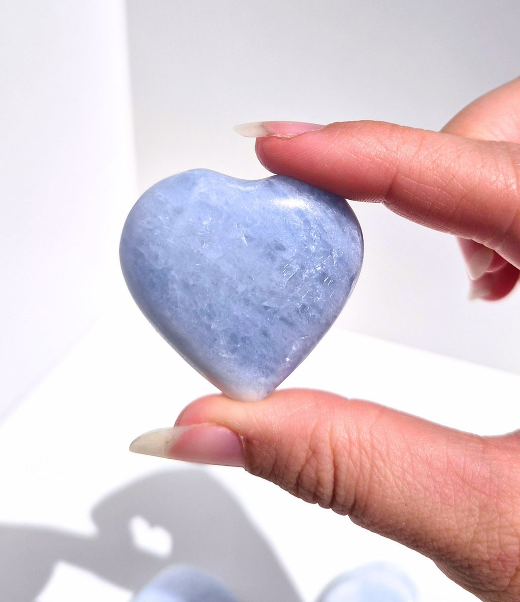 Heart - Blue calcite