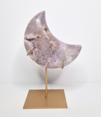 Roze amethist maan op standaard