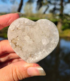 Amethist met agaat hart