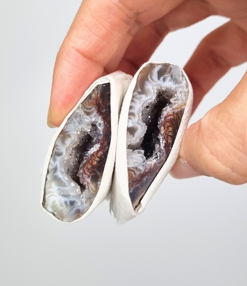 Agaat geode paartjes #7