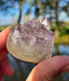Améthyste avec agate cœur