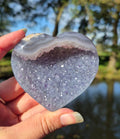 Améthyste avec agate cœur