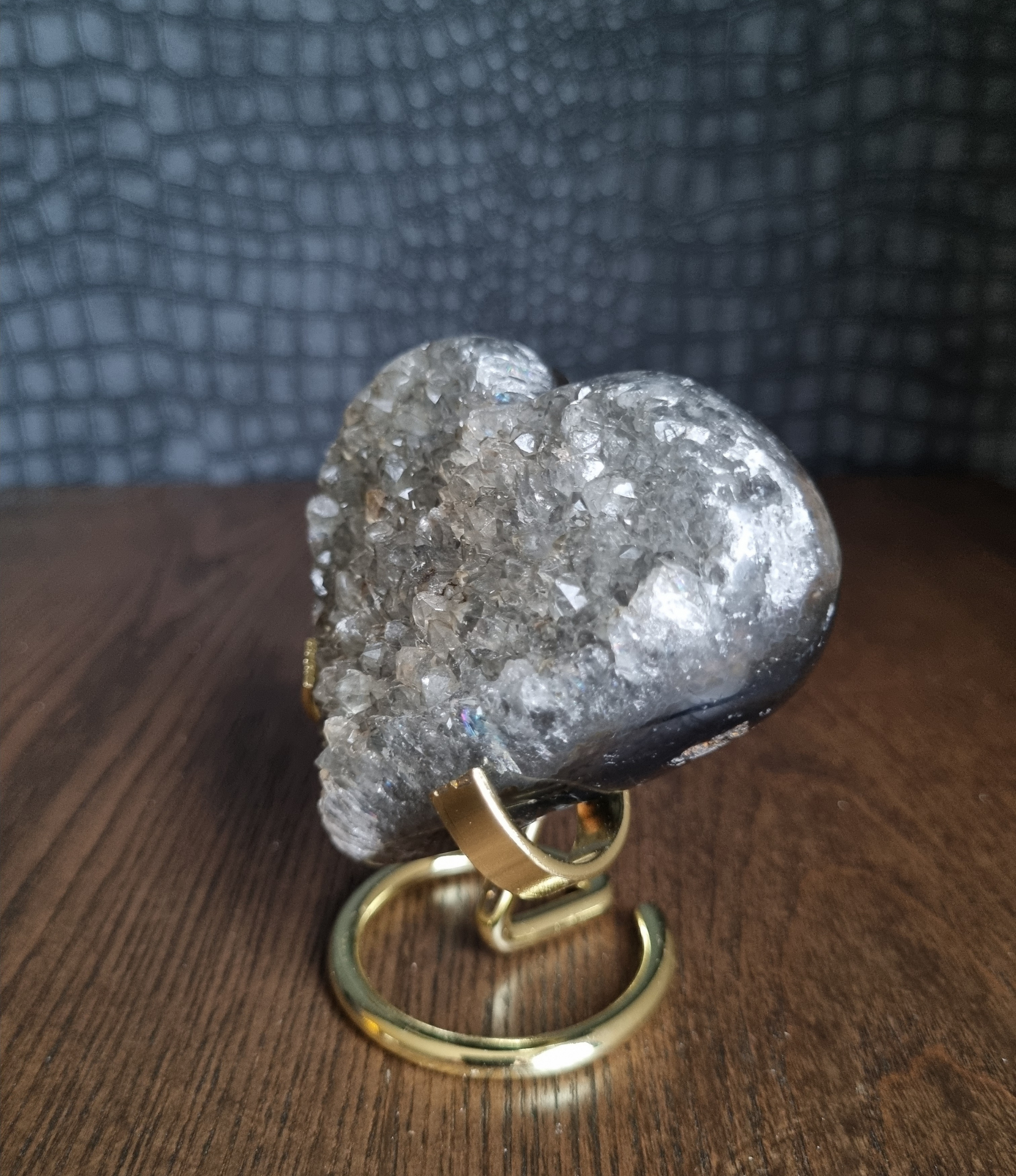 Amethist hart inclusief standaard