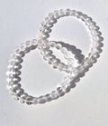 Bergkristal kogelarmband 6 mm