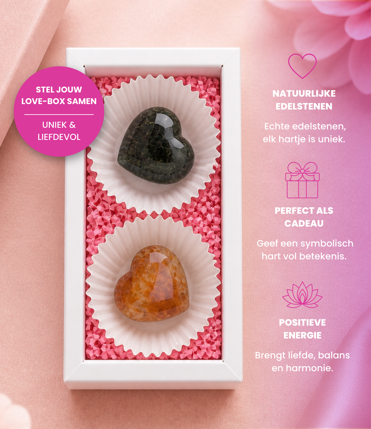 Gepersonaliseerde Love Box – Kies jouw 2 unieke harten