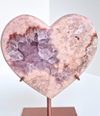 Rosa Amethyst Herz Ständer