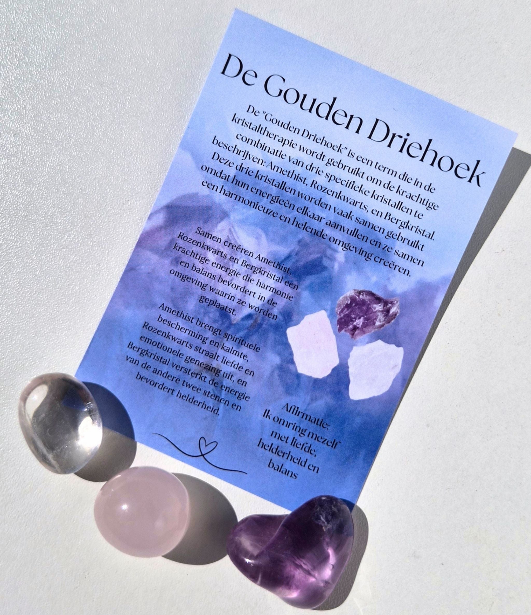 Gouden driehoek trommelstenen | Set van 3