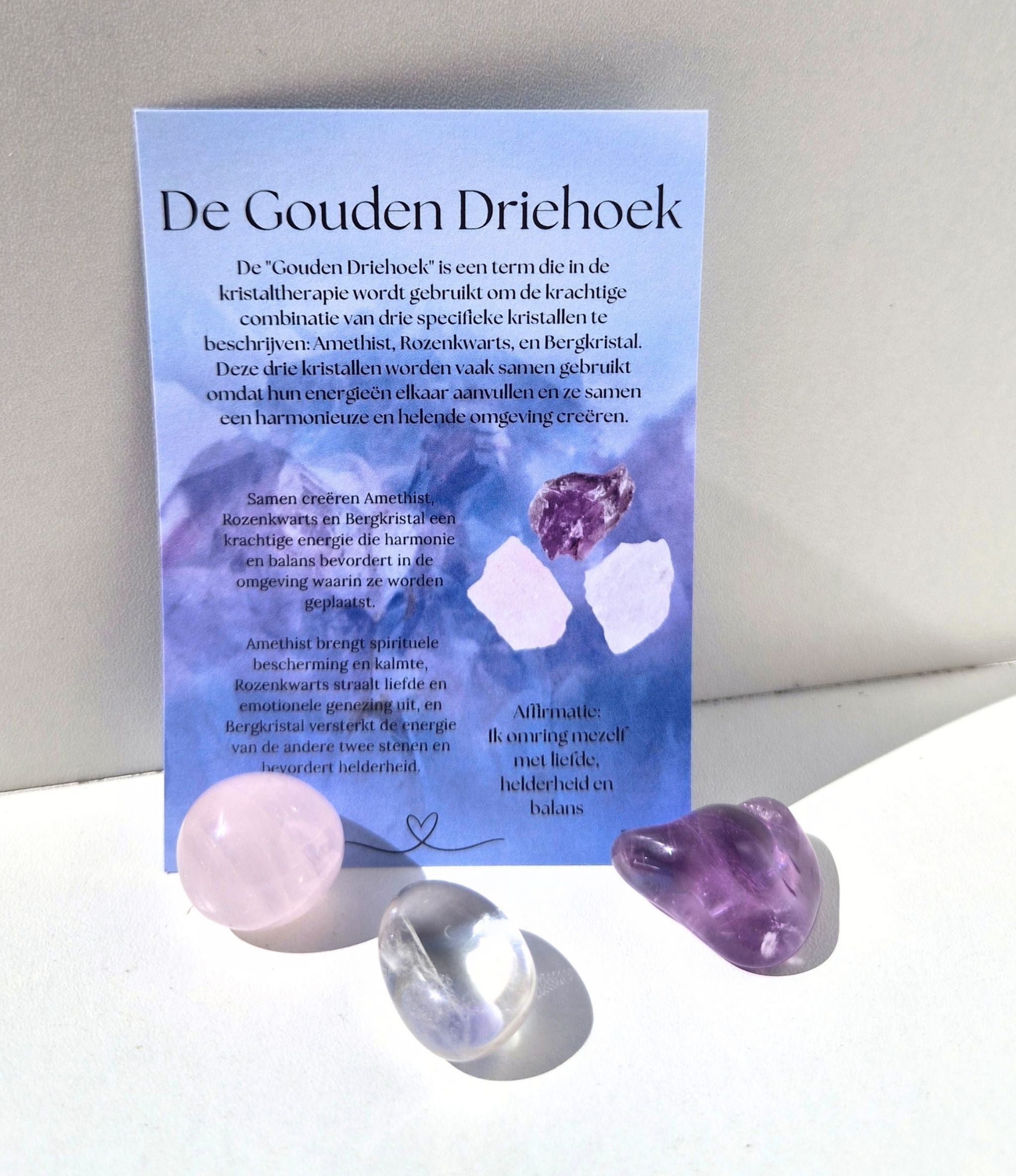 Gouden driehoek trommelstenen | Set van 3