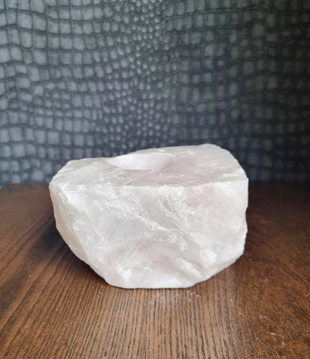 Rozekwarts waxinelichthouder Nr. 2