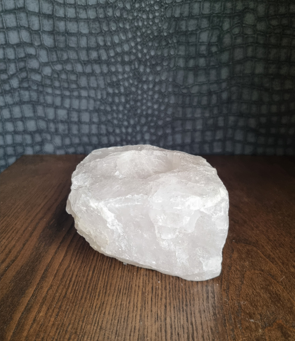 Rozekwarts waxinelichthouder Nr. 1