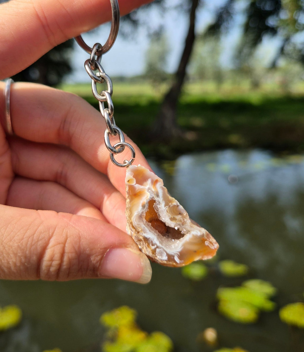 Pendentif en calcédoine