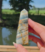 Blauwe onyx toren
