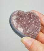 Amethist met agaat hart