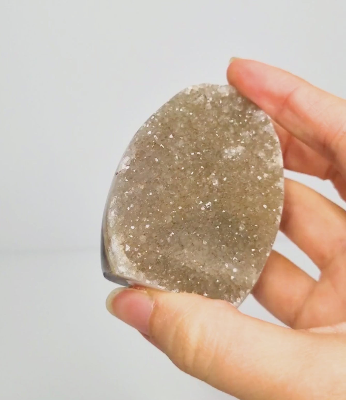 Amethist met agaat free form