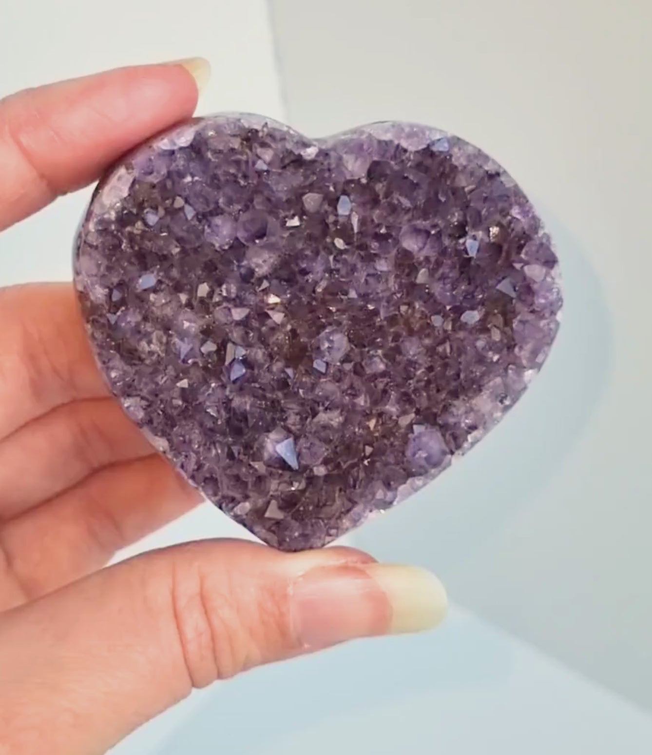 Amethist met agaat hart