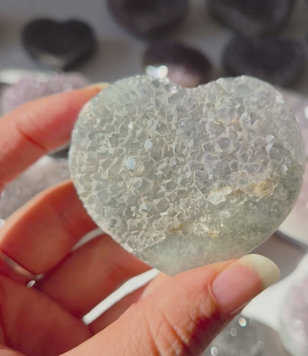 Amethyst with agate heart