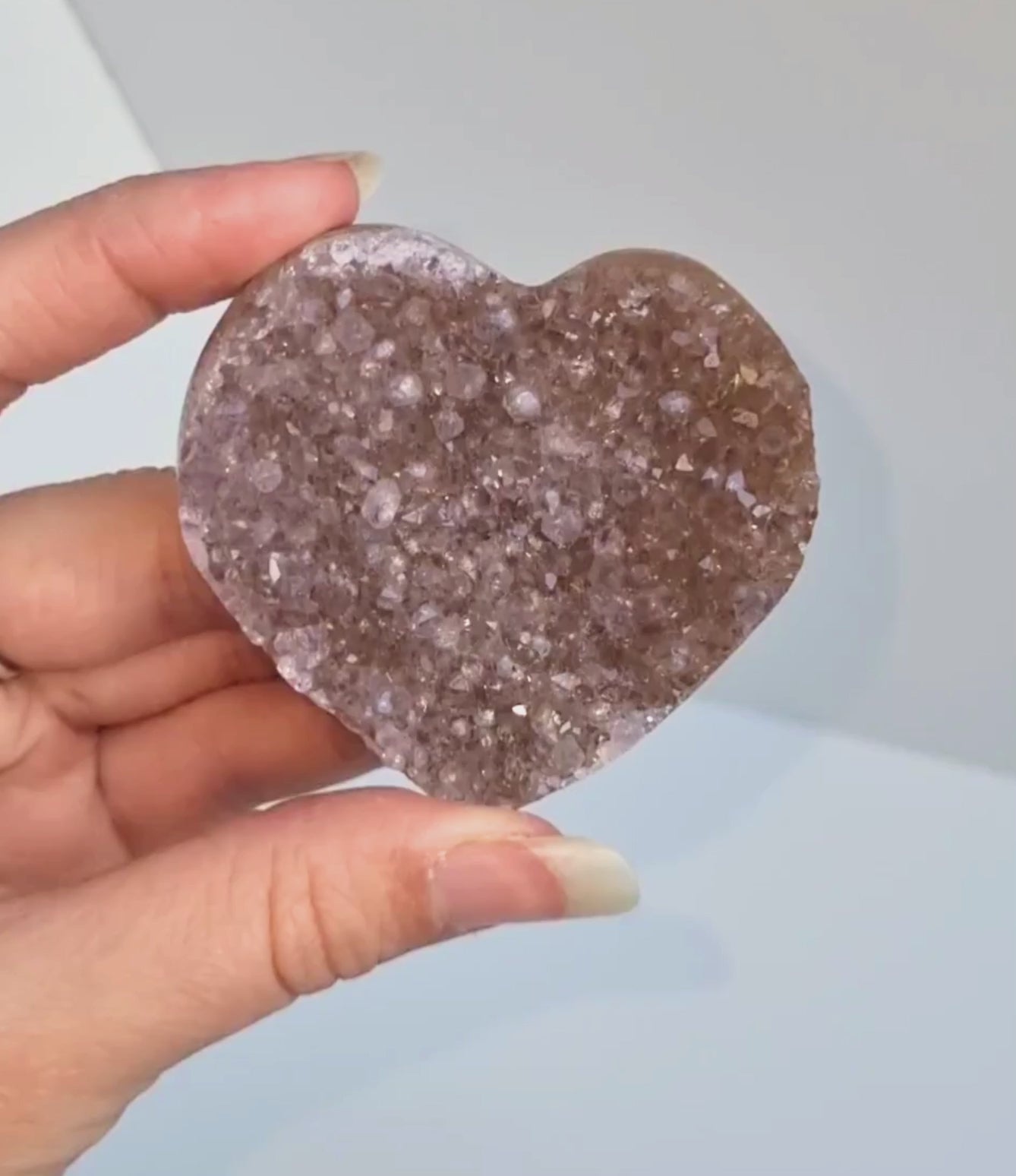 Amethist met agaat hart