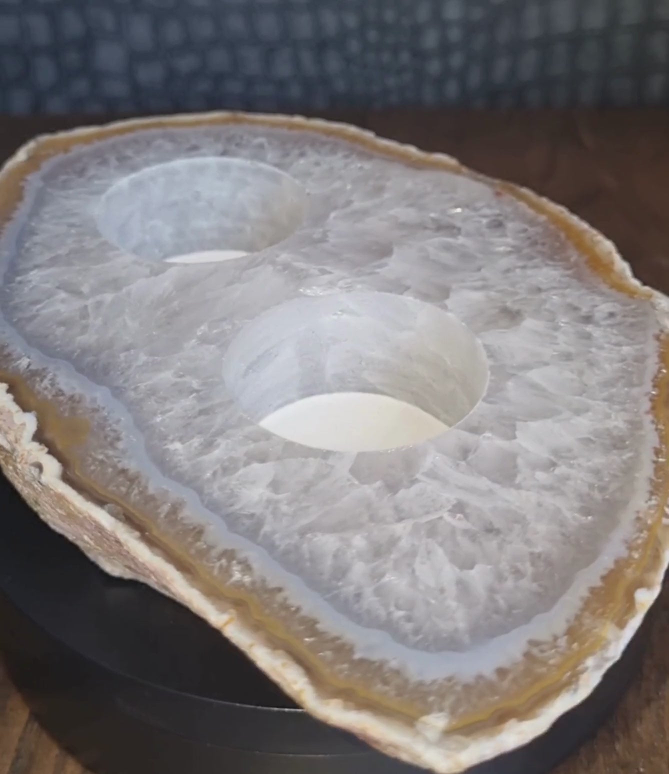 Agaat waxinelichthouder