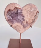 Rosa Amethyst Herz Ständer