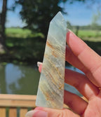 Blauwe onyx toren