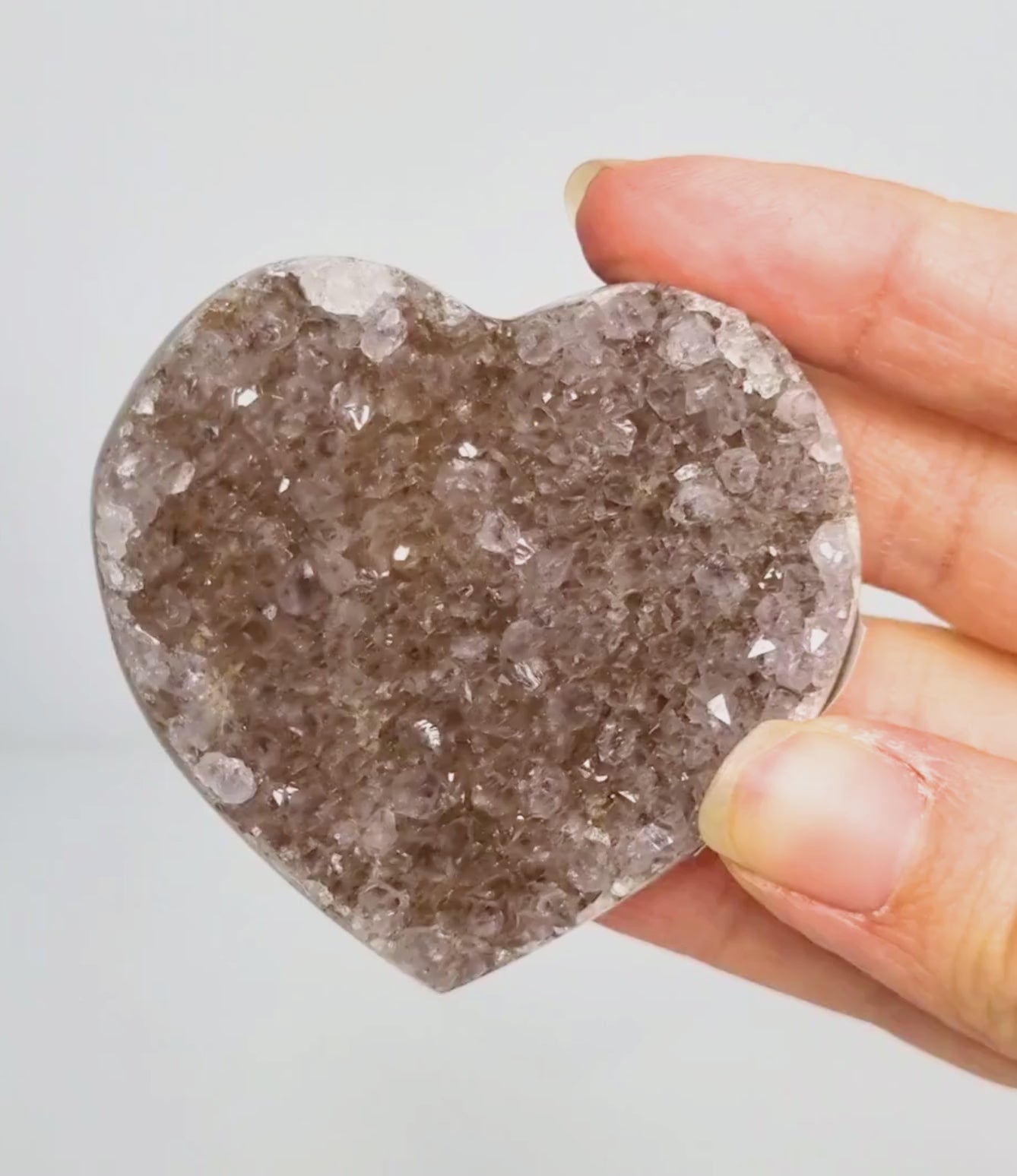 Amethist met agaat hart