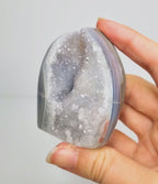 Amethist met agaat free form