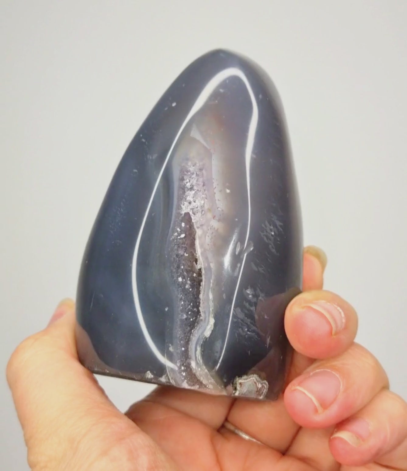 Amethist met agaat free form