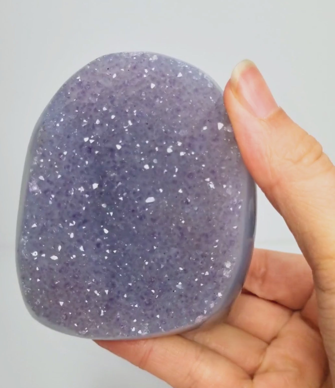 Amethist met agaat free form