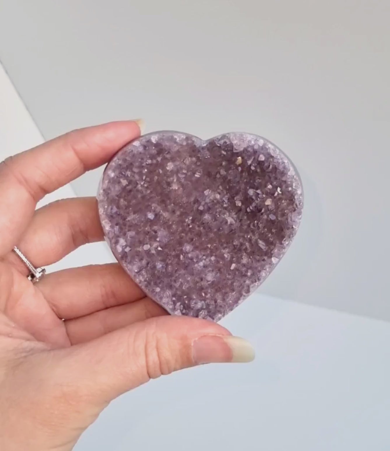 Amethist met agaat hart