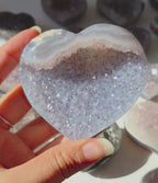 Améthyste avec agate cœur