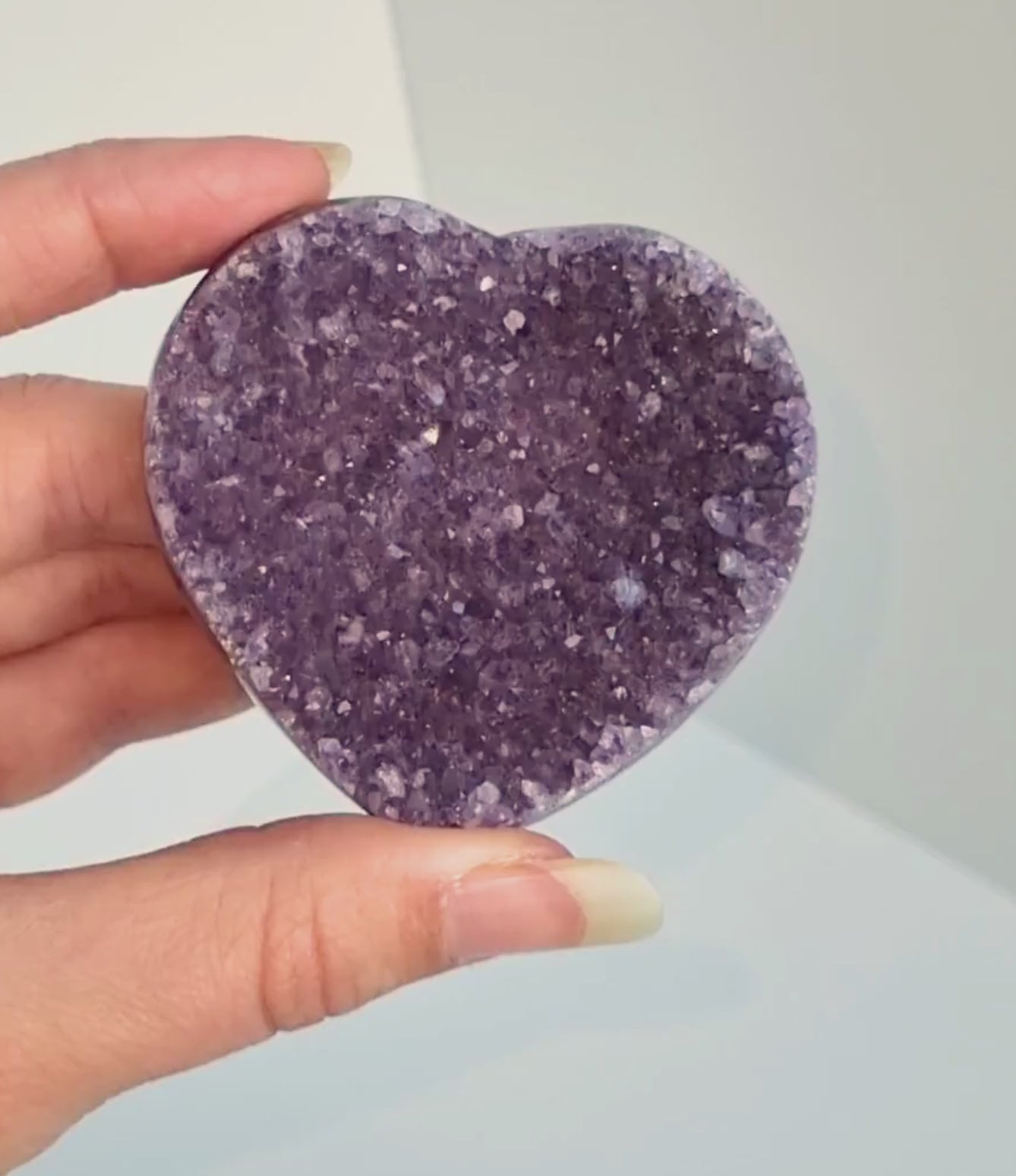 Amethist met agaat hart