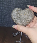 Amethist hart inclusief standaard