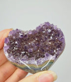 Amethist met agaat hart