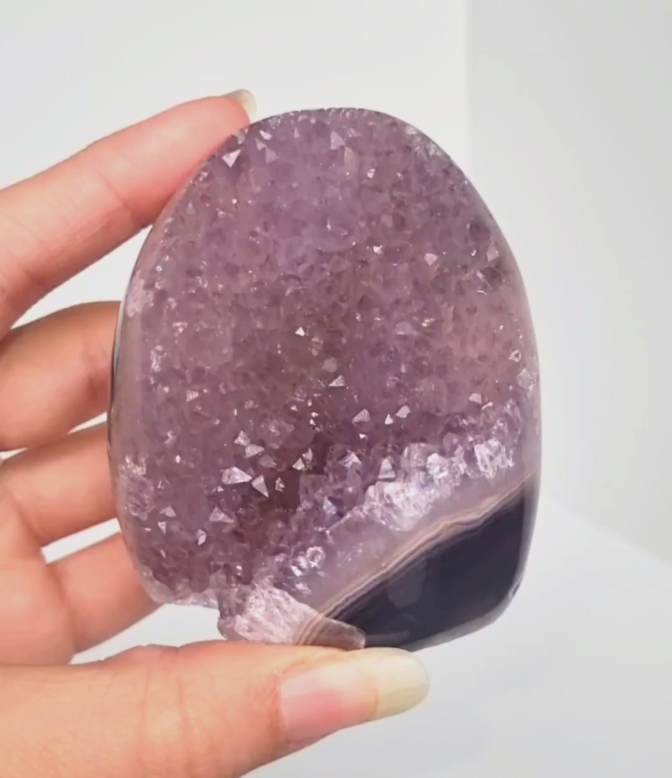 Amethist met agaat free form