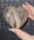 Zwarte maansteen hart