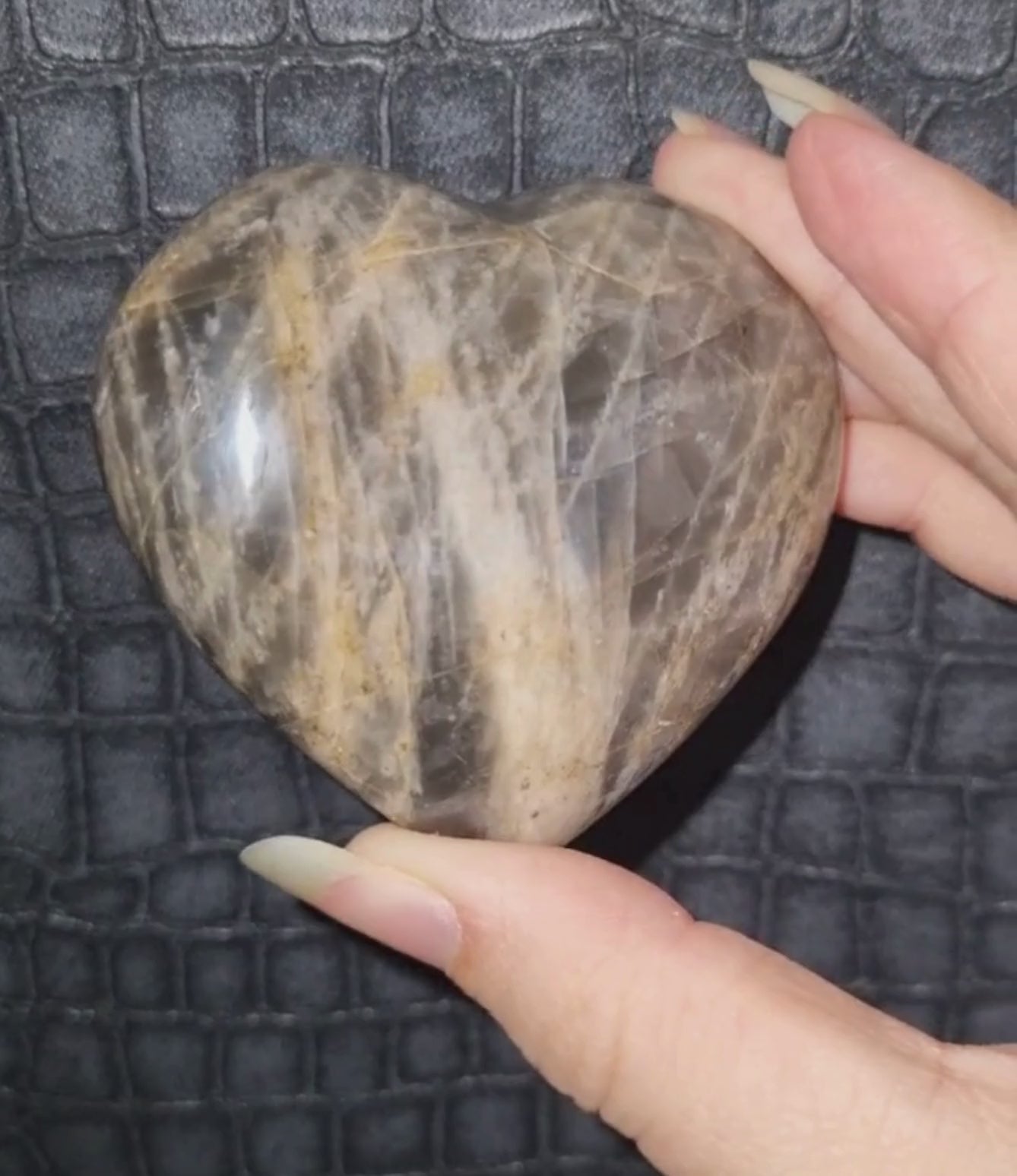 Zwarte maansteen hart